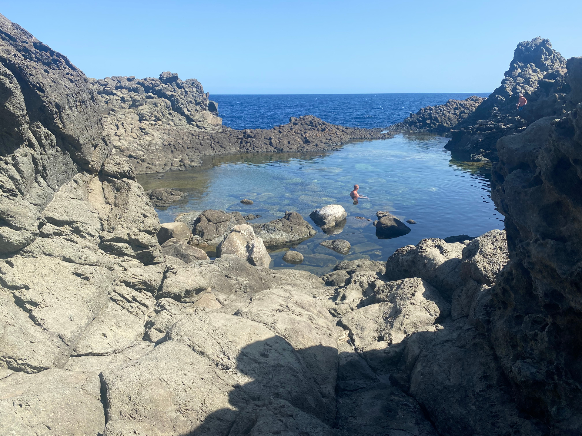 Laghetto delle Ondine, a natural rock pool by the sea in Pantelleria
